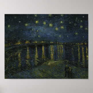 Poster Vincent van Gogh - Noite Estrelada no Ródano