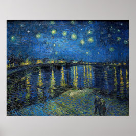 Poster Vincent Van Gogh - Noite Estrelada Sobre o Ródano