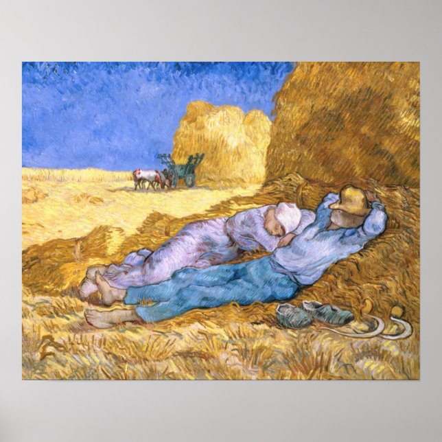 Poster Vincent van Gogh | Noon, The Siesta, após Millet (Frente)