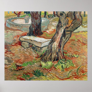 Poster Vincent van Gogh o banco no Santo-Remy