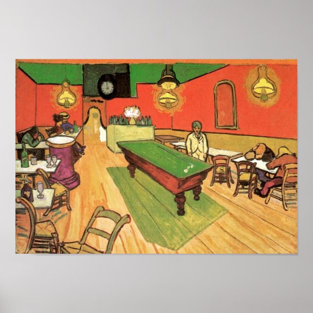 Poster Vincent Van Gogh - O Café Noturno em Arles (Frente)