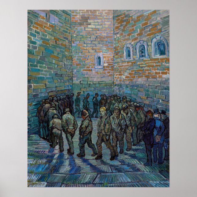 Poster Vincent van Gogh - O Pátio da Prisão (Frente)