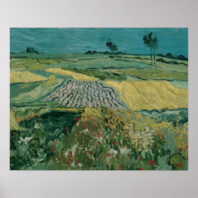 Poster Vincent van Gogh - O Planalto de Auvers (Frente)