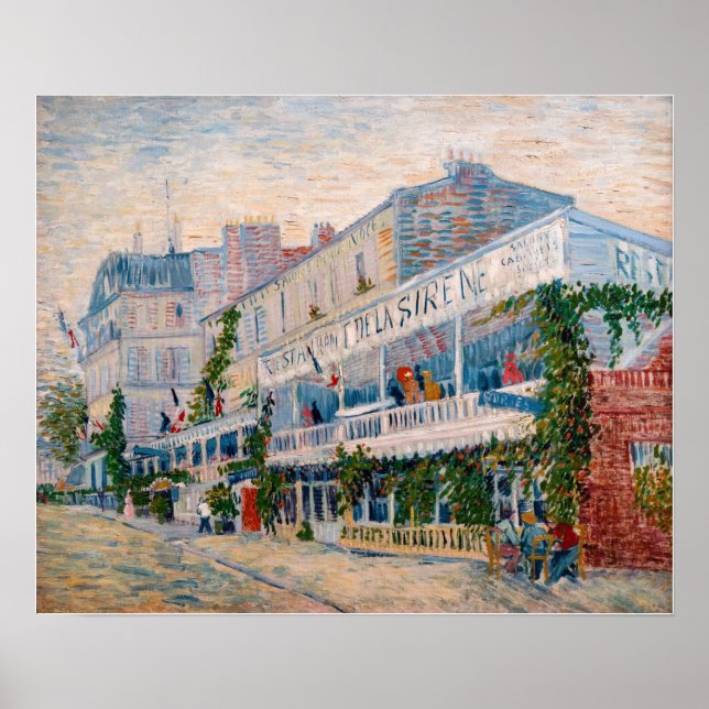 Poster Vincent van Gogh - O Restaurante da Sirene (Frente)