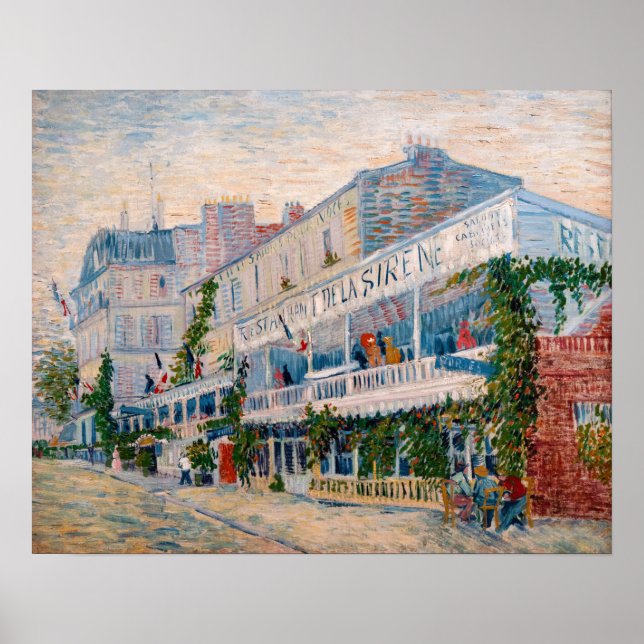 Poster Vincent van Gogh - O Restaurante de la Sirene (Frente)