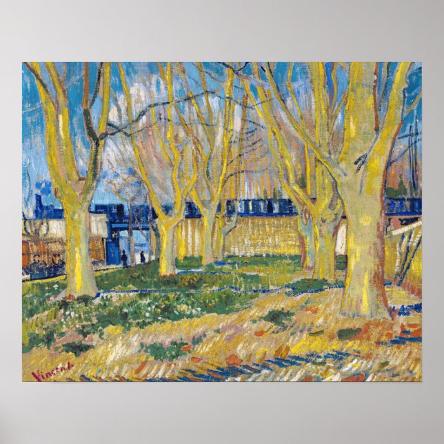 Poster Vincent van Gogh - O Trem Azul (Frente)