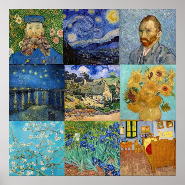 Poster Vincent Van Gogh - Obras-primas (Frente)
