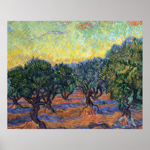 Pôster Vincent Van Gogh Olive Grove Impressionismo Arte