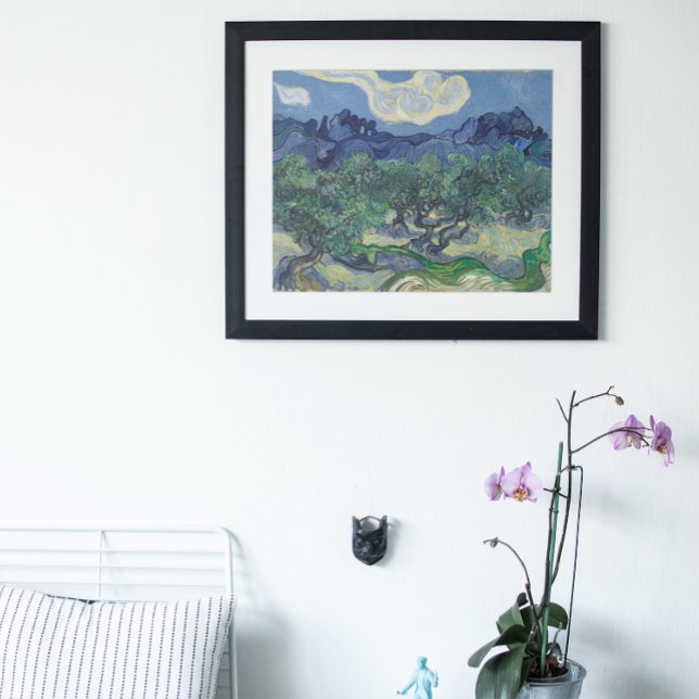 Poster Vincent van Gogh - Oliveiras, Alpilles Mountain (Criador carregado)