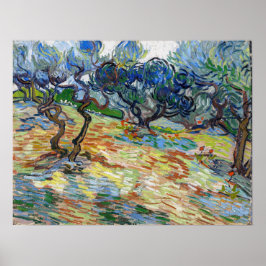 Poster Vincent van Gogh - Oliveiras: Céu azul brilhante