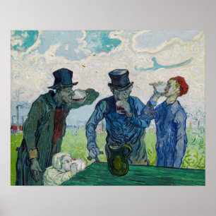 Poster Vincent van Gogh - Os Bebidas, depois de Daumier