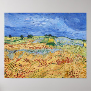 Poster Vincent van Gogh - Os campos / Planície em Auvers