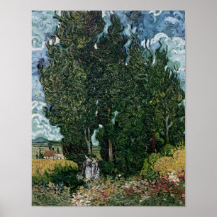 Poster Vincent van Gogh   os ciprestes, c.1889-90
