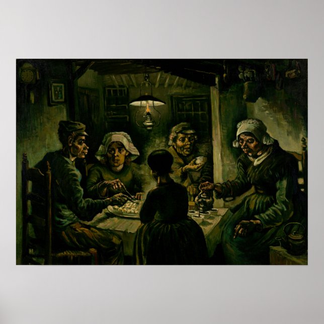 Poster Vincent van Gogh - Os Comedores De Batata (Frente)