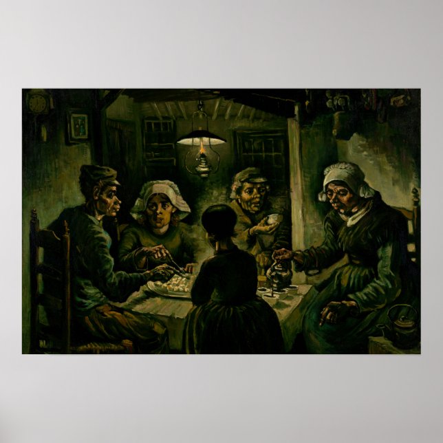 Poster Vincent van Gogh - Os Comedores de Batata (Frente)