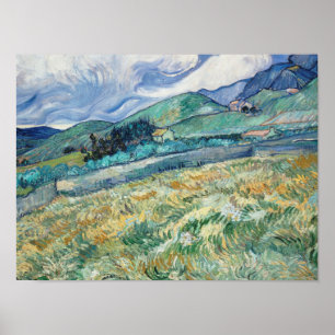 Poster Vincent Van Gogh - Paisagem de Santo-Remy
