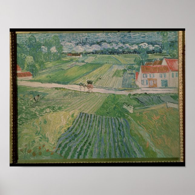 Poster Vincent van Gogh | Paisagem em Auvers (Frente)