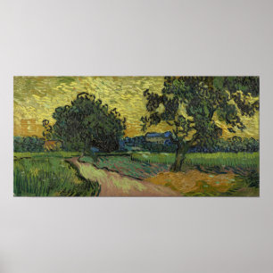 Poster Vincent Van Gogh - Paisagem em Twilight Modificada