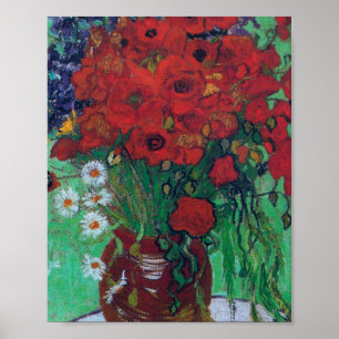 Poster Vincent Van Gogh - Papa Vermelho e margaridas