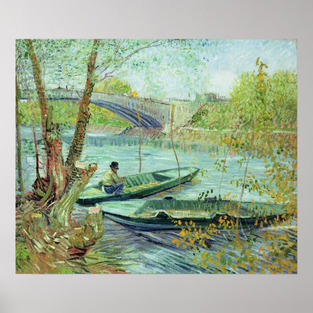 Pôster Vincent van Gogh | Pesca na Primavera (Frente)