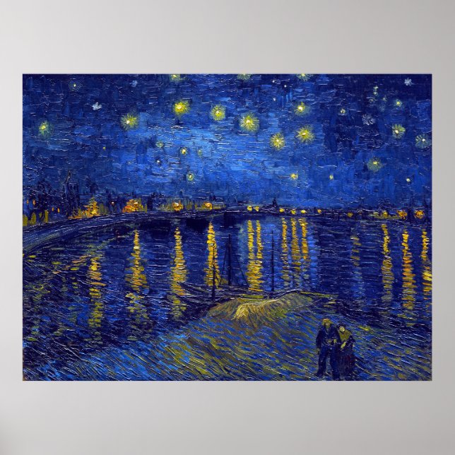 Poster Vincent Van Gogh, pintura A Noite Estrelada (Frente)