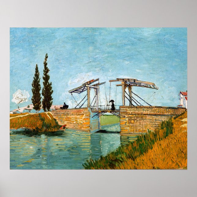 Poster Vincent van Gogh - Ponte de Langlois em Arles #3 (Frente)