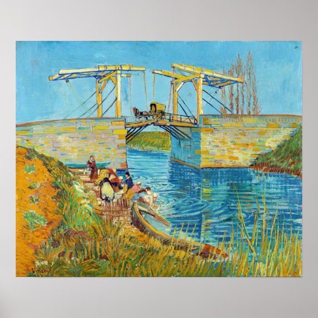 Poster Vincent van Gogh - Ponte Langlois em Arles #1 (Frente)