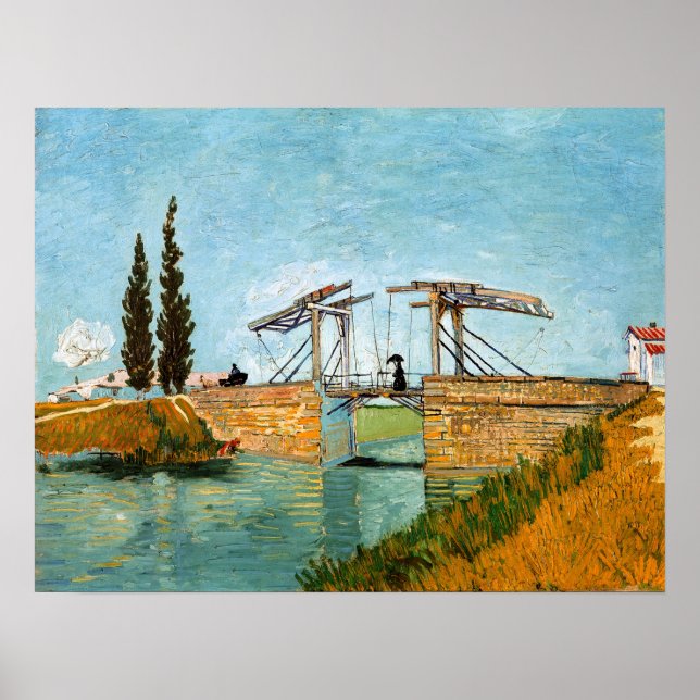 Poster Vincent van Gogh - Ponte Langlois em Arles #3 (Frente)