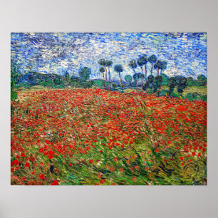 Poster Vincent van Gogh - Poppy Field