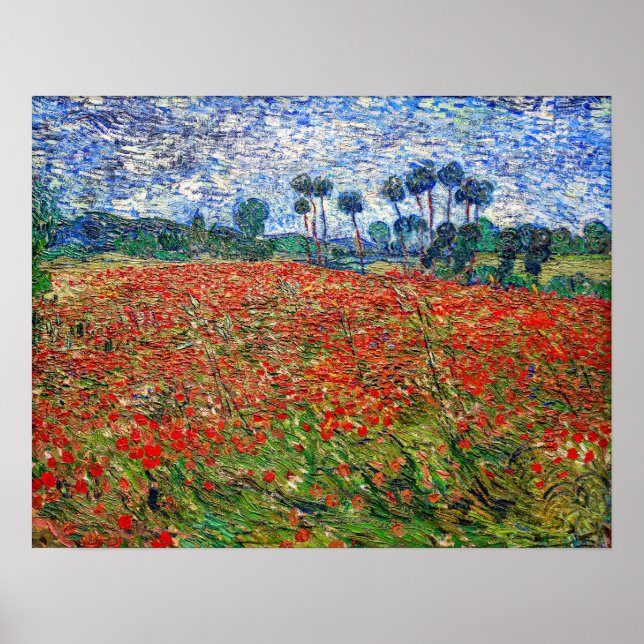 Poster Vincent van Gogh - Poppy Field (Frente)