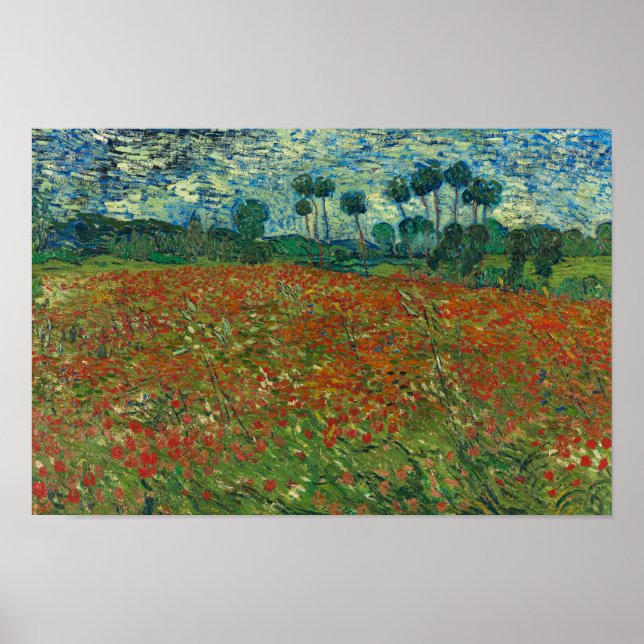Pôster Vincent van Gogh - Poppy Field (Frente)