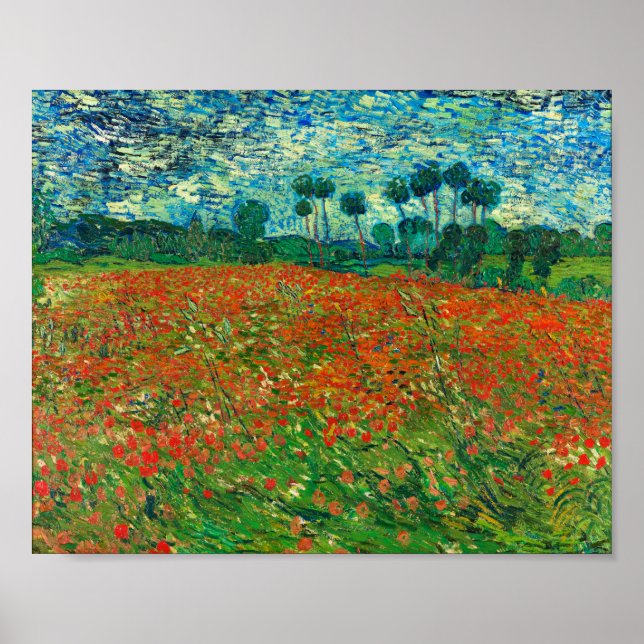 Poster Vincent Van Gogh Poppy Field Fine Art (Frente)