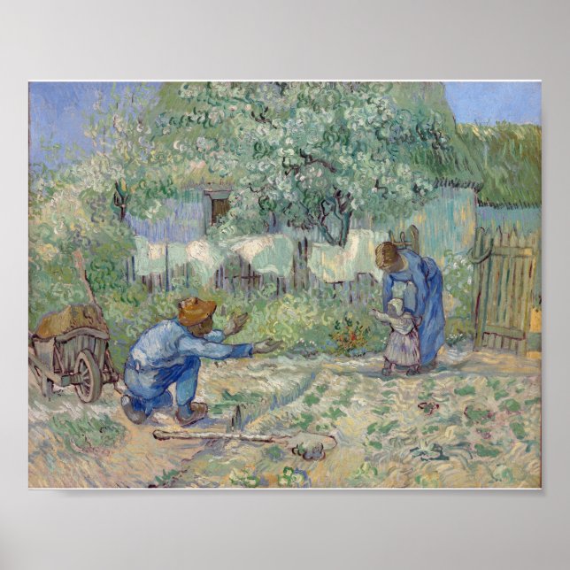 Poster Vincent Van Gogh - Primeiros passos depois do Mill (Frente)
