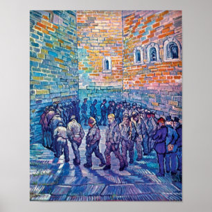 Pôster Vincent Van Gogh - Prisioneiros Andando Pela Ronda