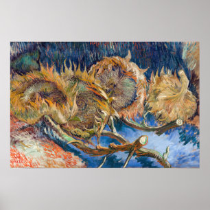 Poster Vincent van Gogh - Quatro Girassóis Cortados