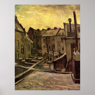 Poster Vincent van Gogh, Quintais de Casas Antigas, Antué