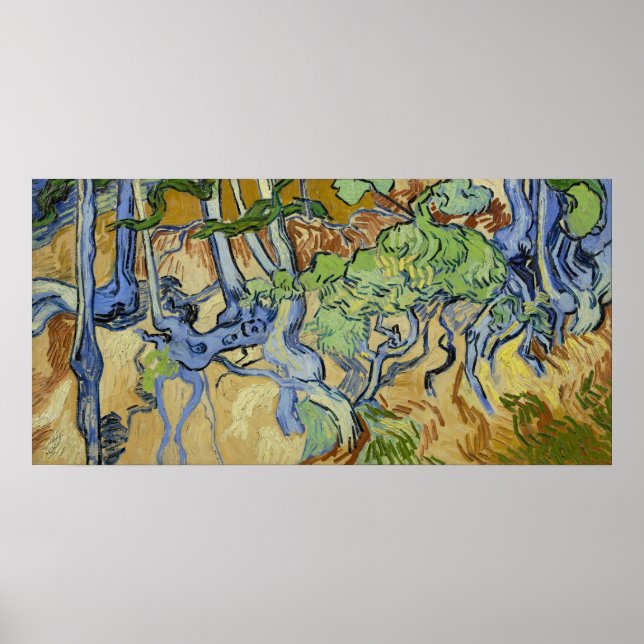 Pôster Vincent van Gogh - Raízes de árvore (Frente)