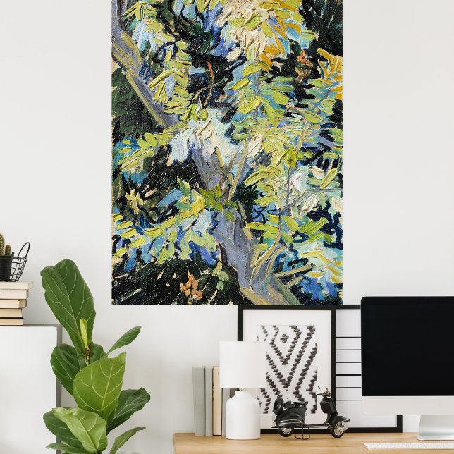 Poster Vincent van Gogh, Ramos de Acácia Floridos, (Escritório em casa)