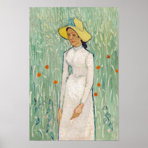 Poster Vincent van Gogh - Rapariga de Branco