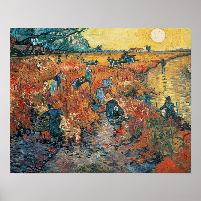 Poster Vincent van Gogh | Red Vineyards at Arles, 1888 (Frente)