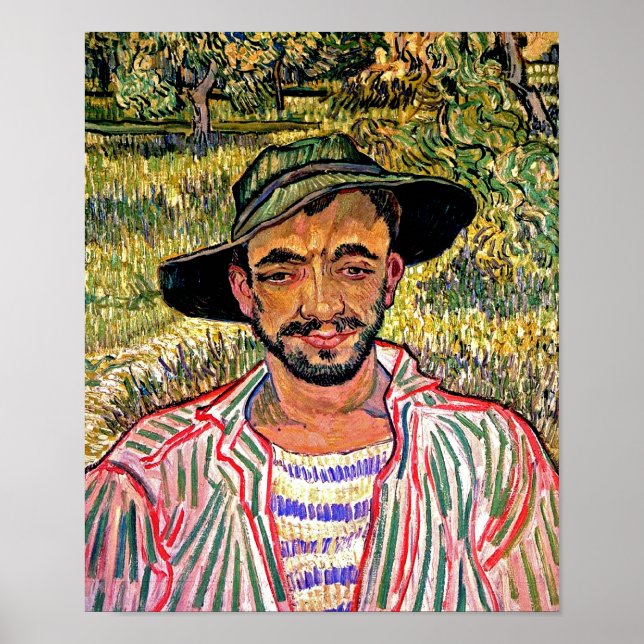 Pôster Vincent Van Gogh - Retrato De Um Jovem Camponês (Frente)