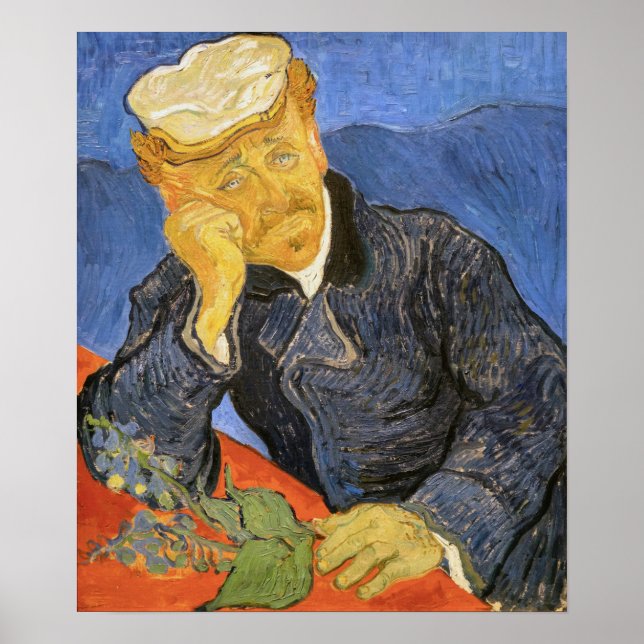 Poster Vincent Van Gogh - Retrato do Doutor Paul Gachet (Frente)