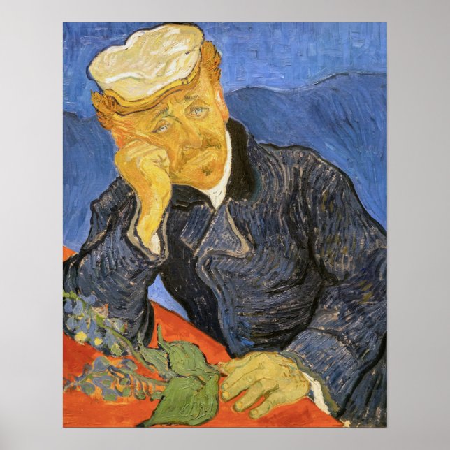 Poster Vincent Van Gogh - Retrato do Doutor Paul Gachet (Frente)
