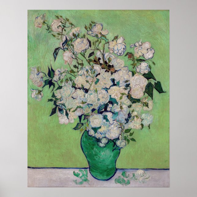 Poster Vincent van Gogh - Rosas (Frente)