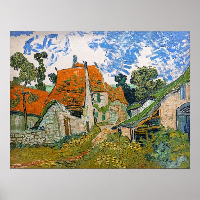 Poster Vincent van Gogh - Rua Auvers-sur-Oise (Frente)