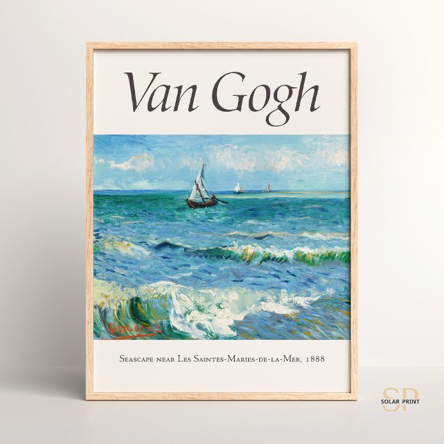 Poster Vincent van Gogh Seascape perto de Les Saintes Mar (Criador carregado)