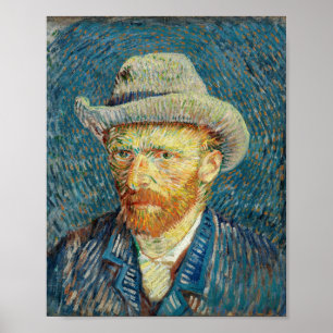 Poster Vincent Van Gogh Self Portrait with Grey Felt Hat