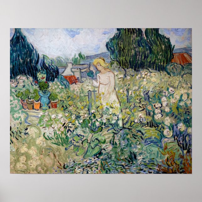 Poster Vincent van Gogh - Senhorita Gachet em seu Jardim (Frente)