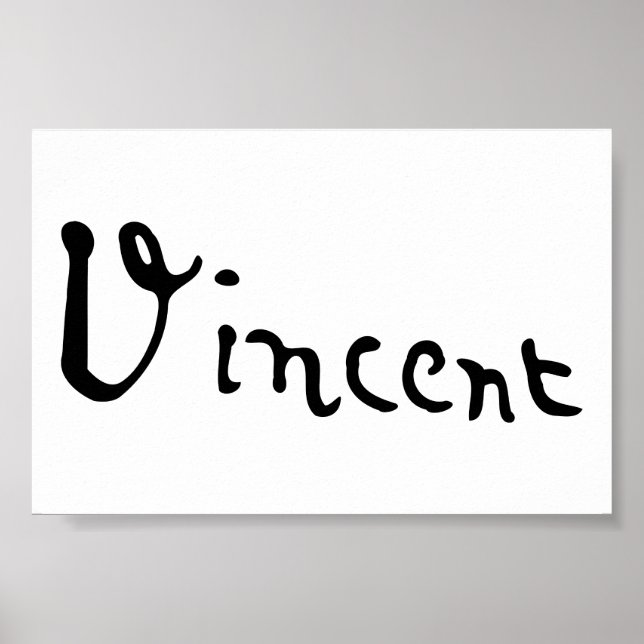 Poster Vincent Van Gogh Signature (Frente)