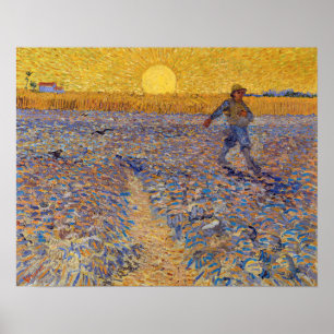 Poster Vincent van Gogh - Sower with Setting Sun